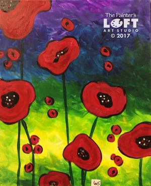 Abstract poppies