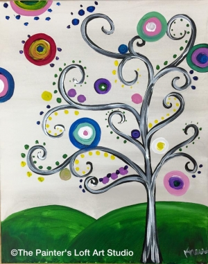 Colorful Swirley Tree 
