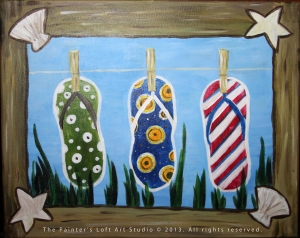 Flip Flops in a frame copy