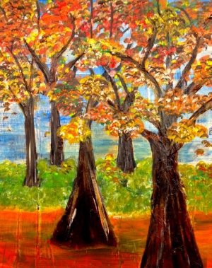 Mixed Media Trees