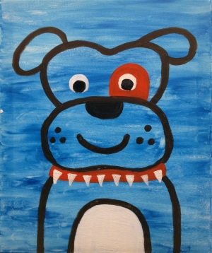 Orange Patch Dog