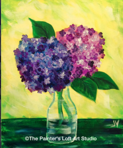 Hydrangeas in a bottle