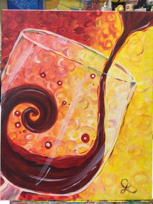 Swirly Wine Glass