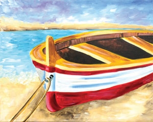 beached boat