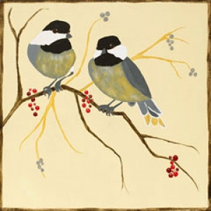 chickadees and berries