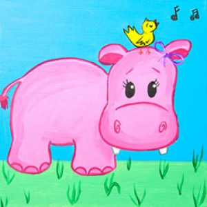 happy hippo