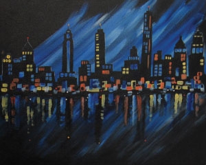 nyc night skyline