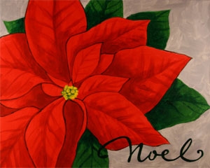 red poinsettia design variation 2