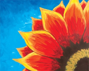 red sunflower