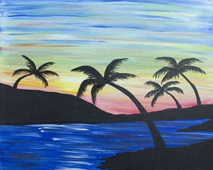 sunset palms