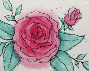 watercolor rose